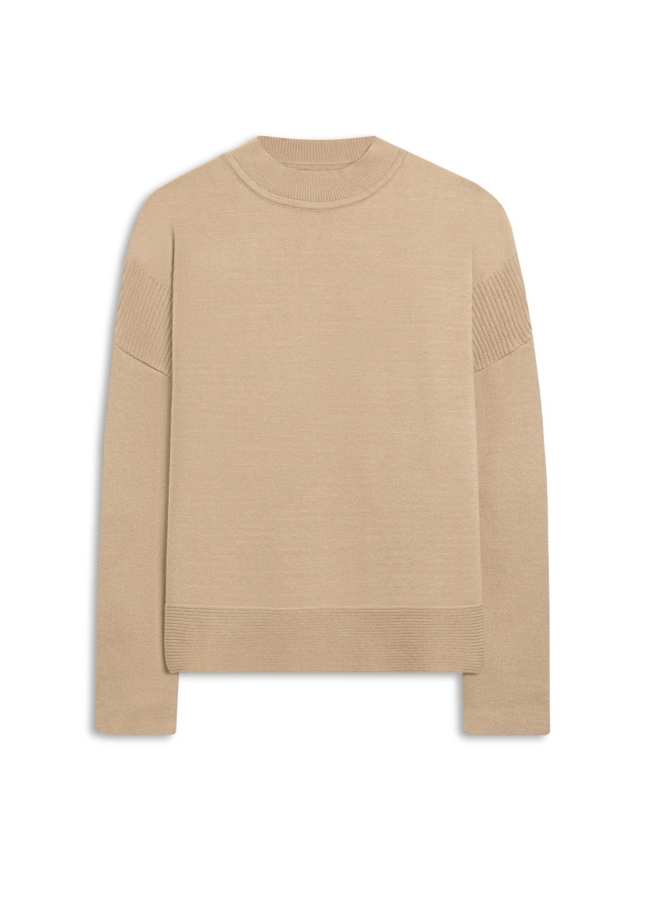Tricot Siena Knit Wide Turtleneck Ml Areia
