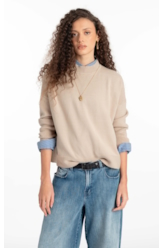Tricot Siena Knit Wide Turtleneck Ml Areia