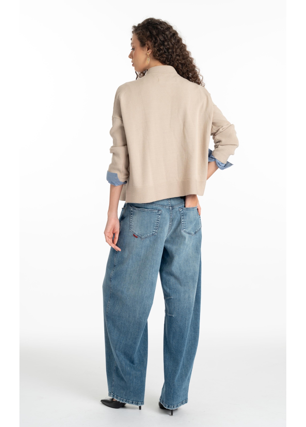 Tricot Siena Knit Wide Turtleneck Ml Areia