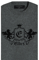 Tricot Snug Emblem Sweater Cinza Medio