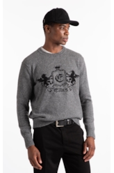 Tricot Snug Emblem Sweater Cinza Medio