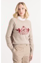 Tricot Snug Knit Emblem Sweater Areia