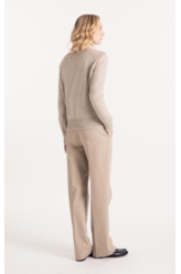 Tricot Snug Knit Emblem Sweater Areia