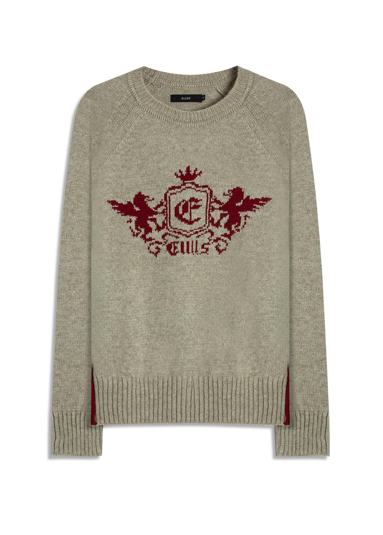 Tricot Snug Knit Emblem Sweater Areia