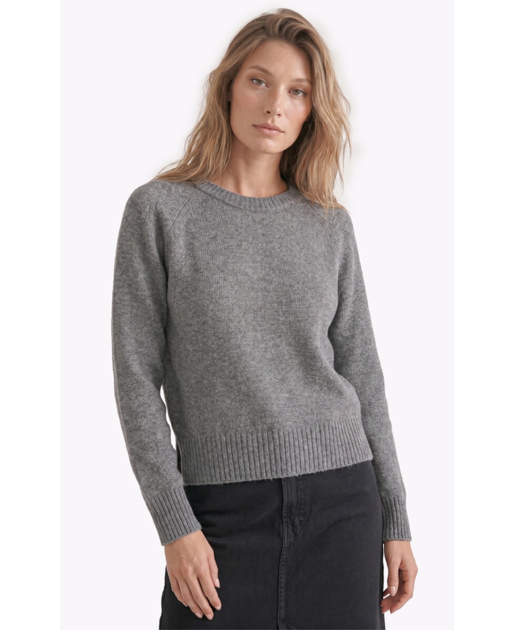 Tricot Snug Knit Sweater Cinza Medio
