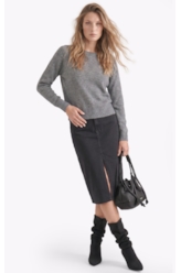 Tricot Snug Knit Sweater Cinza Medio