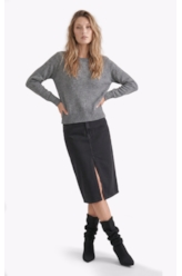 Tricot Snug Knit Sweater Cinza Medio