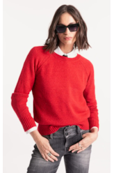 Tricot Snug Knit Sweater Vermelho