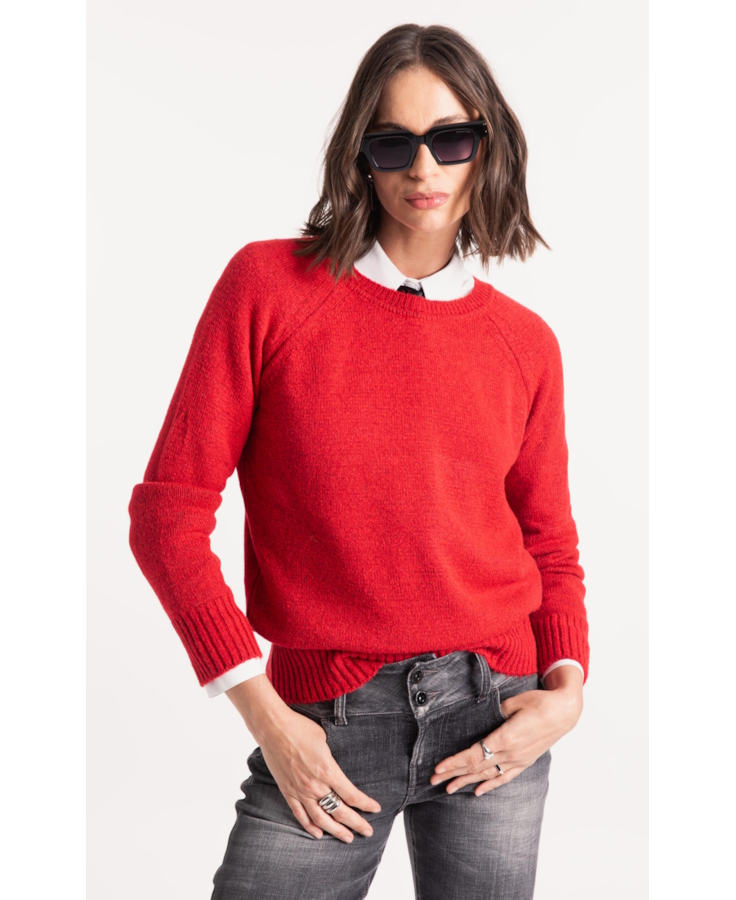 Tricot Snug Knit Sweater Vermelho