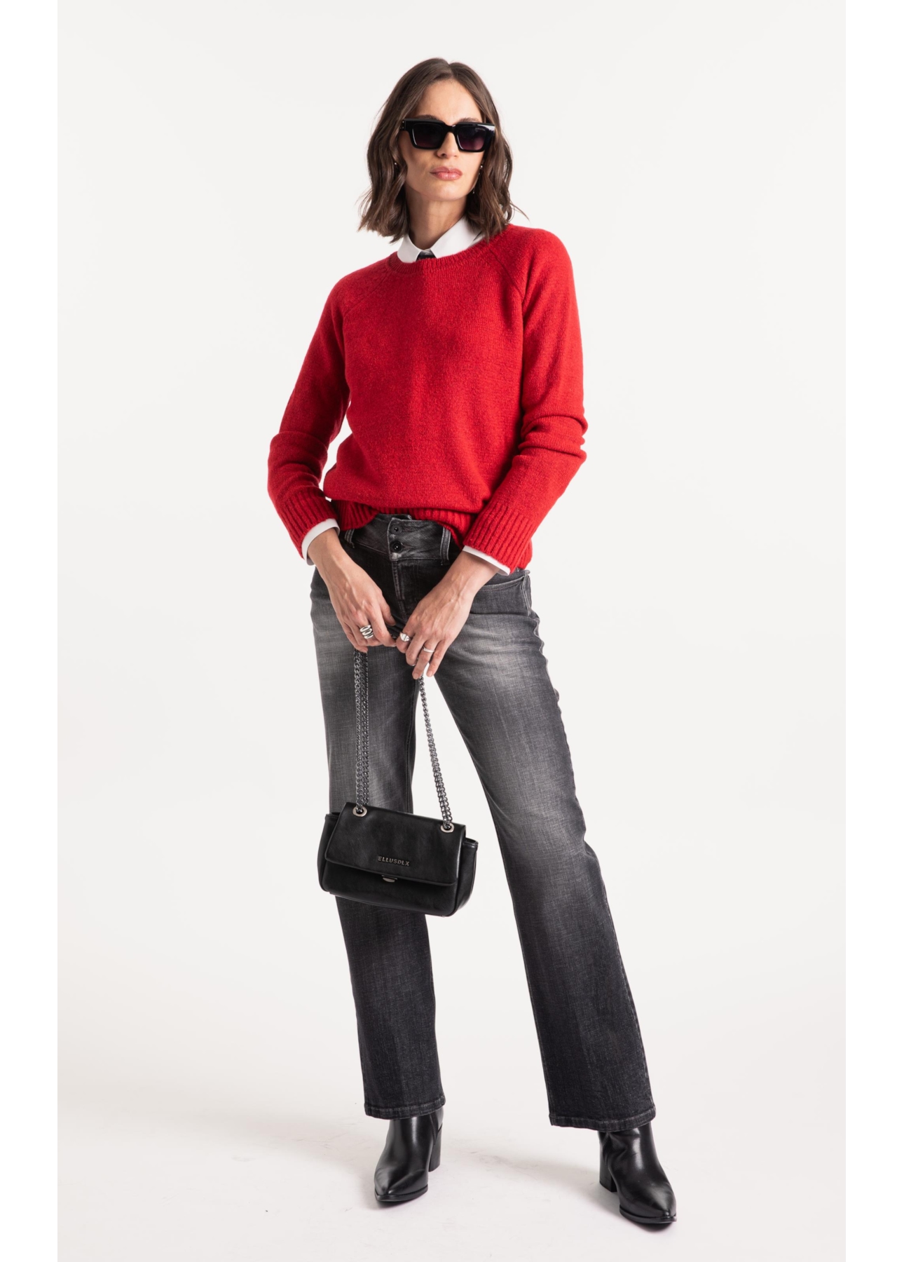 Tricot Snug Knit Sweater Vermelho