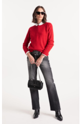 Tricot Snug Knit Sweater Vermelho