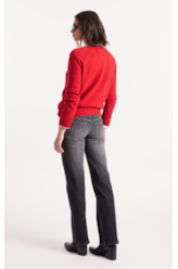 Tricot Snug Knit Sweater Vermelho