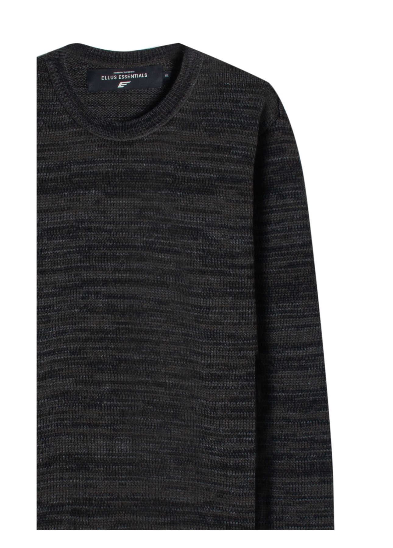 Tricot Sweater Mixed Round Neck Verde Militar