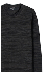Tricot Sweater Mixed Round Neck Verde Militar