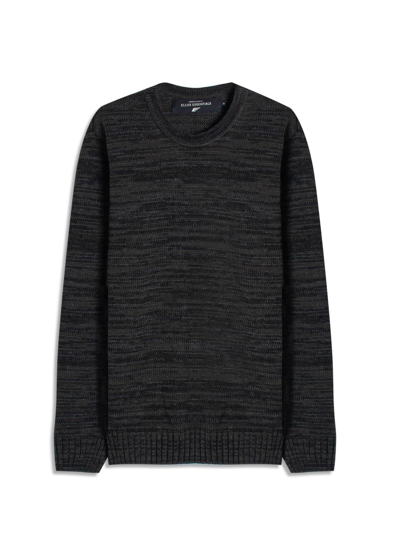 Tricot Sweater Mixed Round Neck Verde Militar
