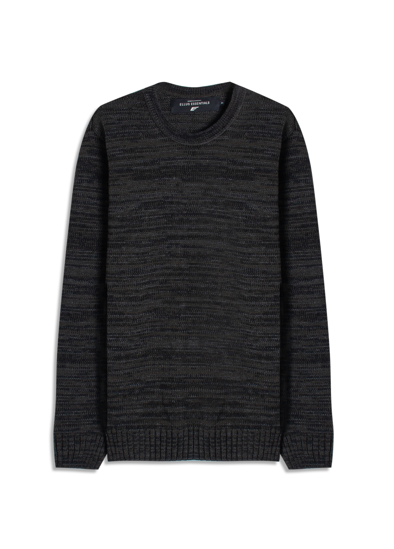 Tricot Sweater Mixed Round Neck Verde Militar