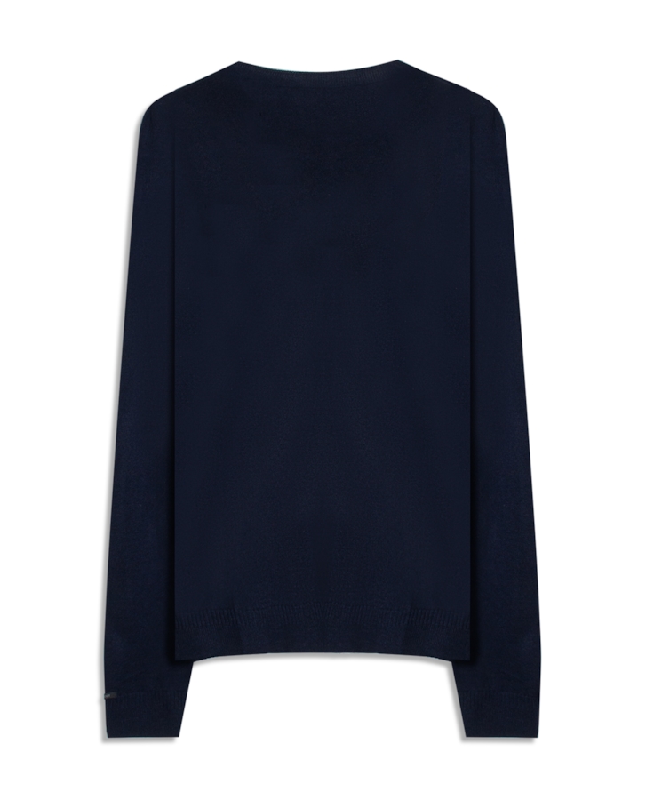 Tricot Techno Merino Basic Azul Marinho
