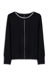 Tricot Techno Piping Sweater Preto