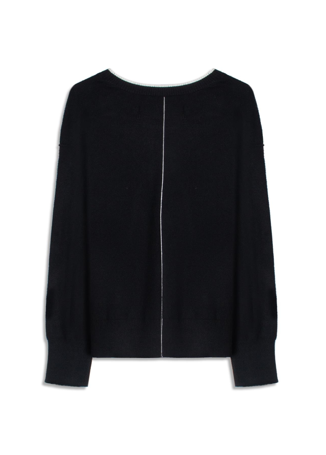 Tricot Techno Piping Sweater Preto