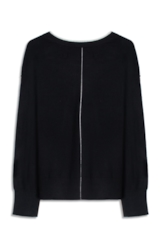 Tricot Techno Piping Sweater Preto