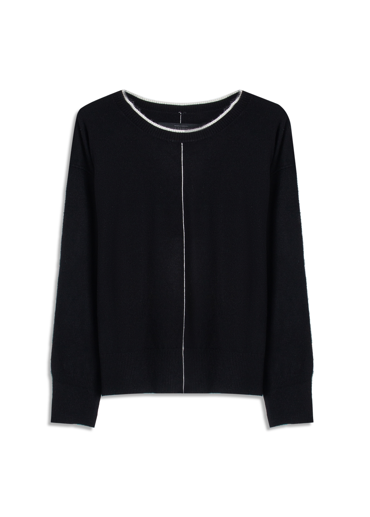 Tricot Techno Piping Sweater Preto