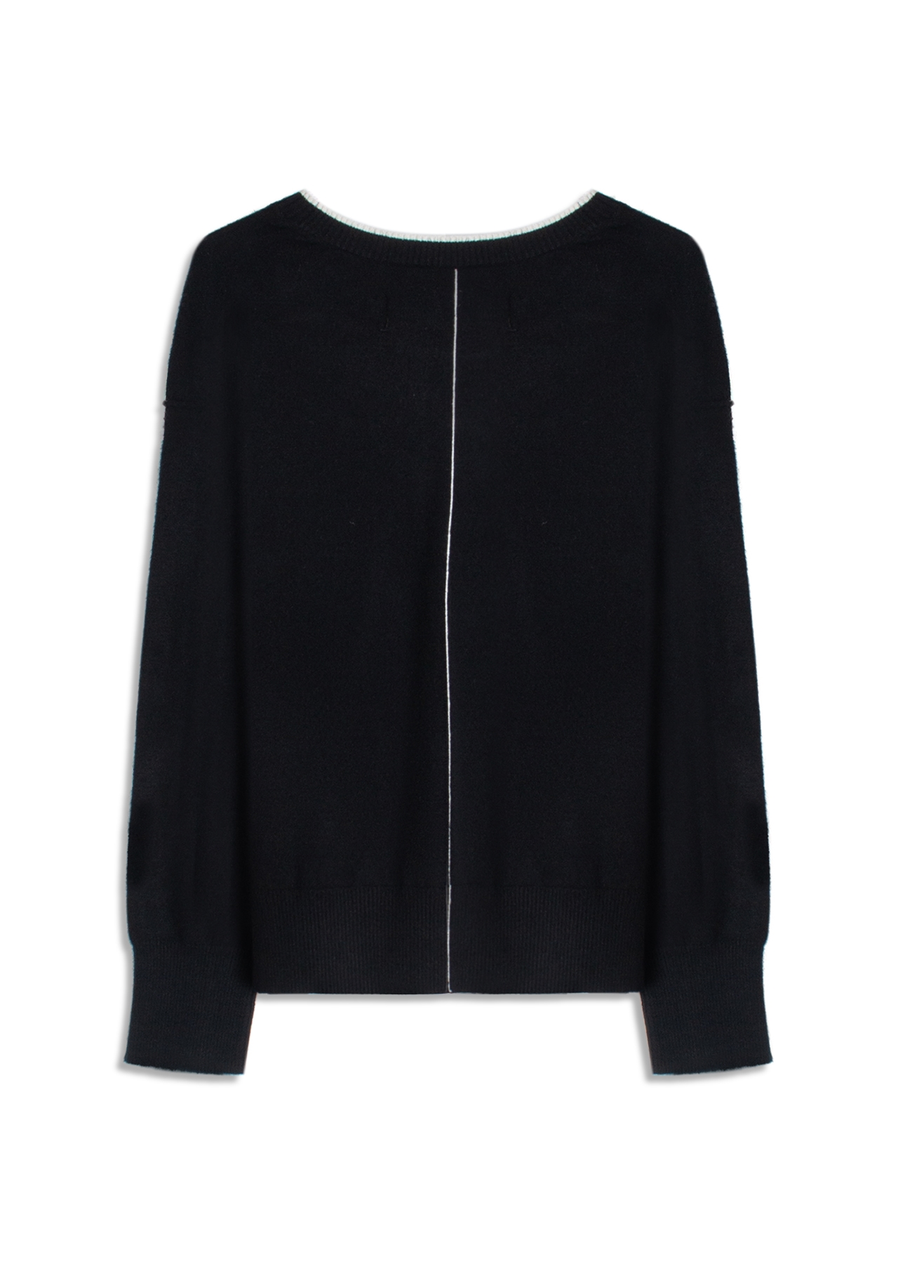 Tricot Techno Piping Sweater Preto