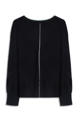 Tricot Techno Piping Sweater Preto