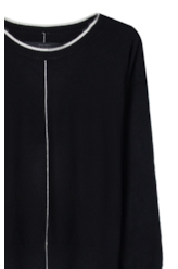 Tricot Techno Piping Sweater Preto