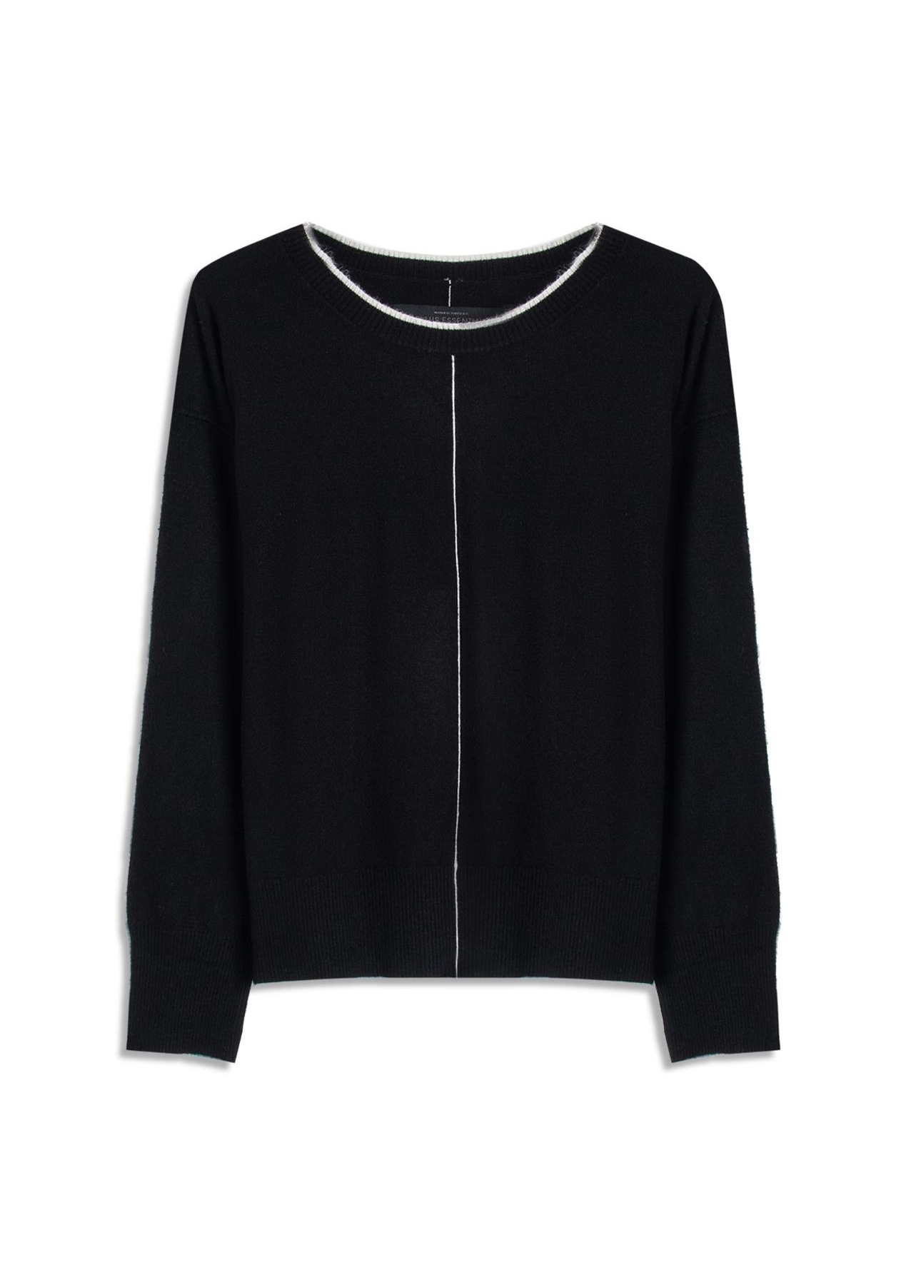 Tricot Techno Piping Sweater Preto