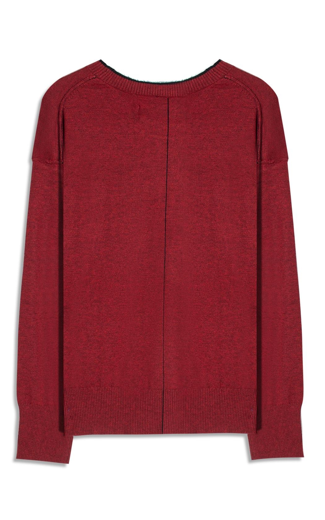 Tricot Techno Piping Sweater Vermelho