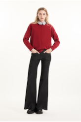 Tricot Techno Piping Sweater Vermelho