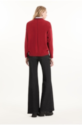 Tricot Techno Piping Sweater Vermelho