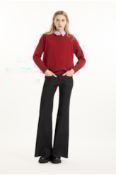 Tricot Techno Piping Sweater Vermelho