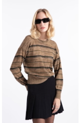 Tricot Techno Stripes Stitches Sandy Mescla