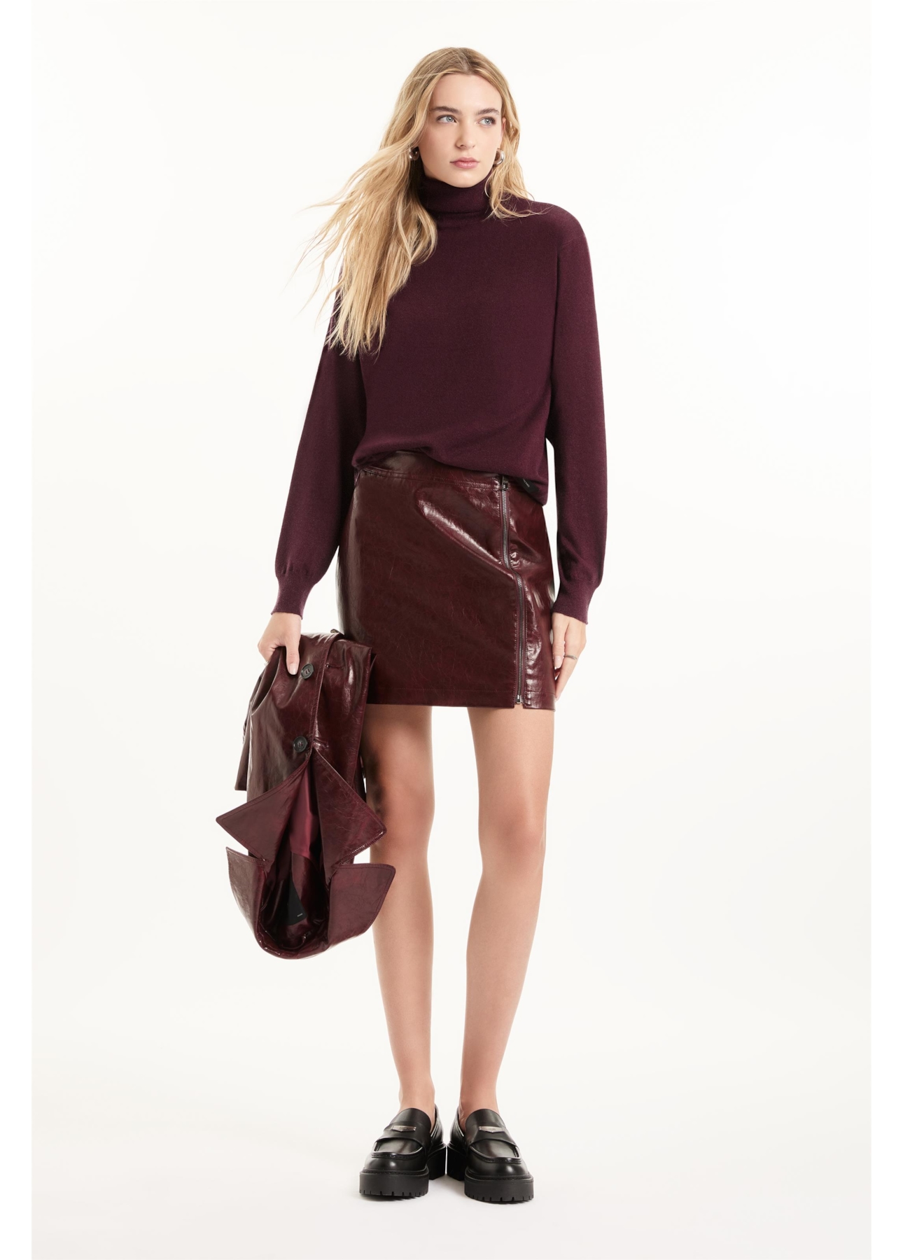Tricot Techno Turtleneck Soft Touch Bordeaux