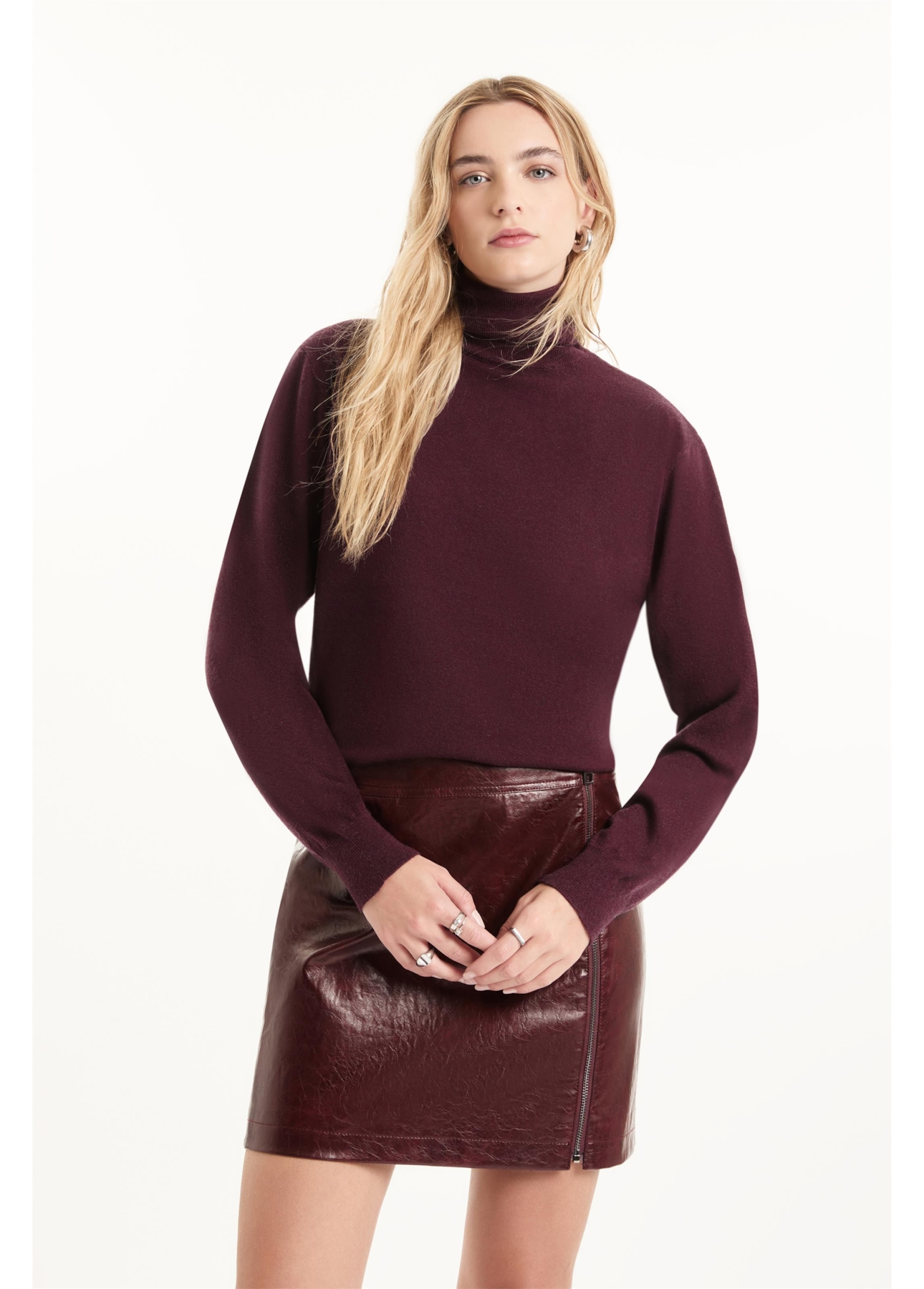Tricot Techno Turtleneck Soft Touch Bordeaux