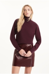 Tricot Techno Turtleneck Soft Touch Bordeaux