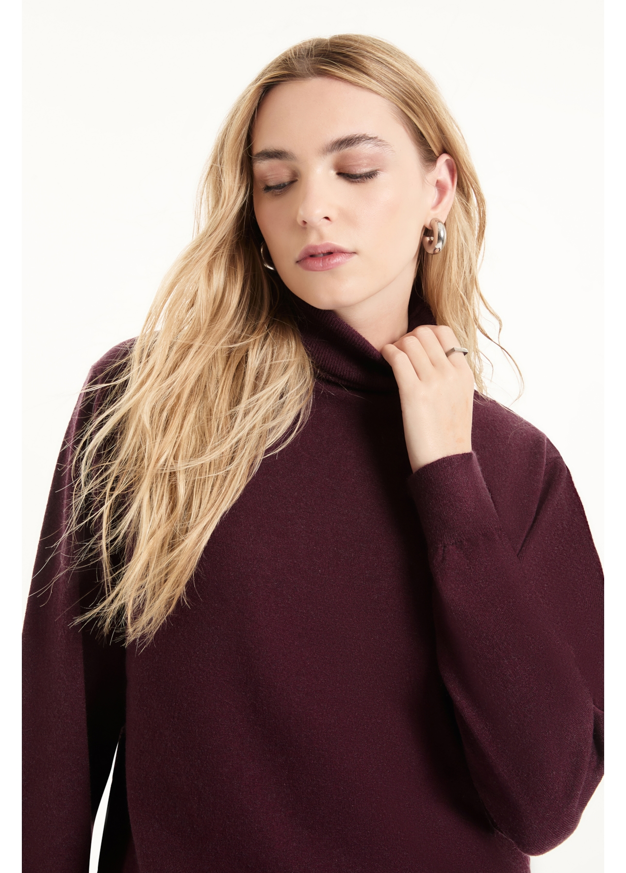 Tricot Techno Turtleneck Soft Touch Bordeaux