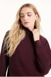 Tricot Techno Turtleneck Soft Touch Bordeaux