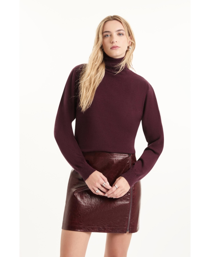 Tricot Techno Turtleneck Soft Touch Bordeaux