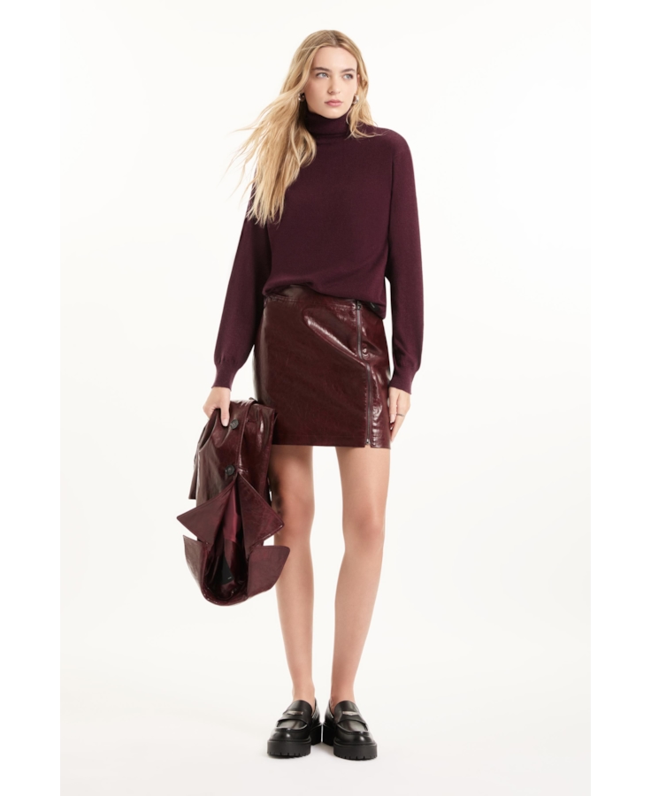 Tricot Techno Turtleneck Soft Touch Bordeaux