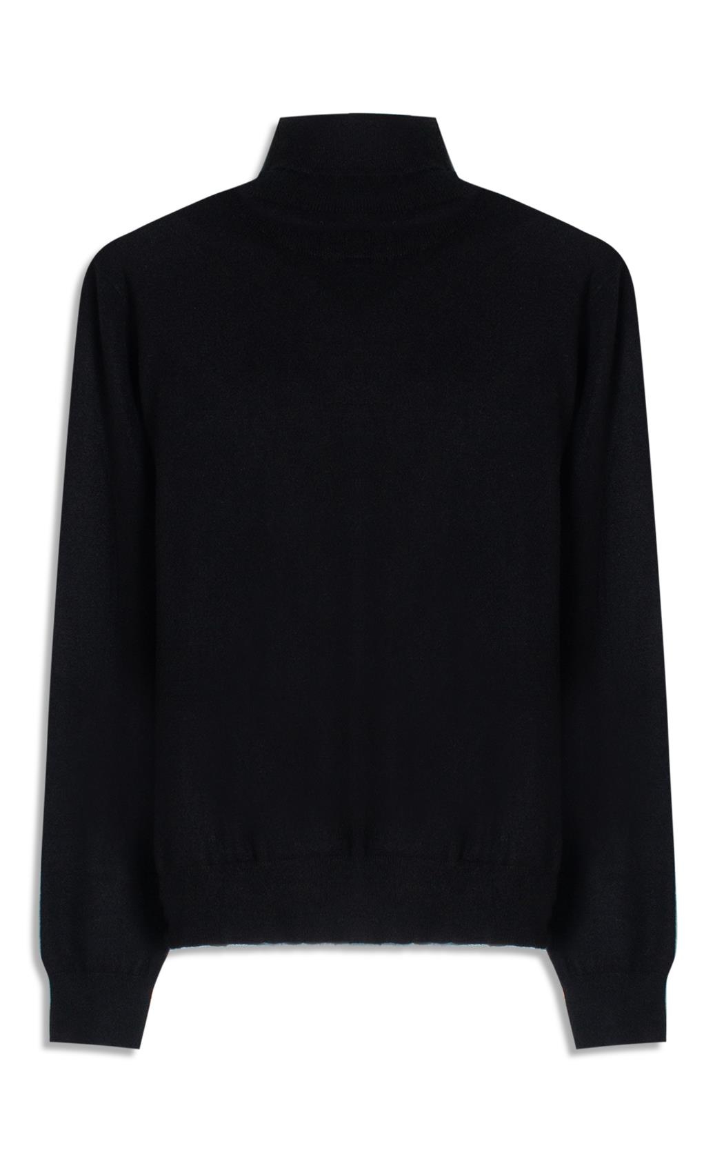 NAO　Tニット ブラックＭ Tricot Techno Turtleneck Soft Touch Preto