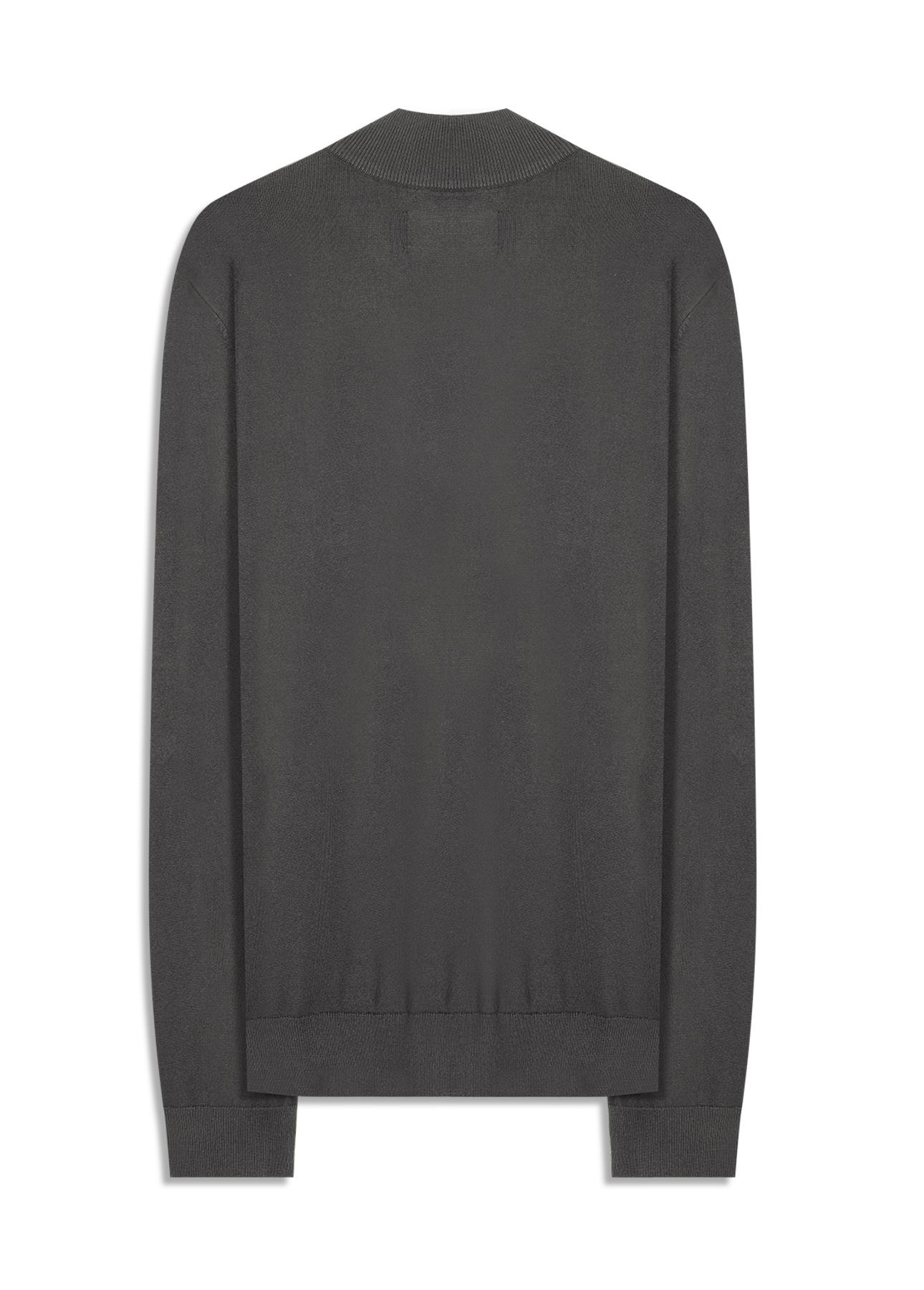 Tricot Visco Nylon Zipper Sweater Grafite