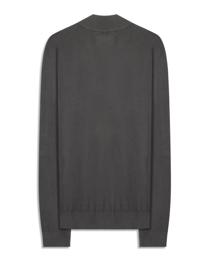 Tricot Visco Nylon Zipper Sweater Grafite