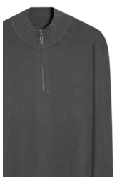 Tricot Visco Nylon Zipper Sweater Grafite