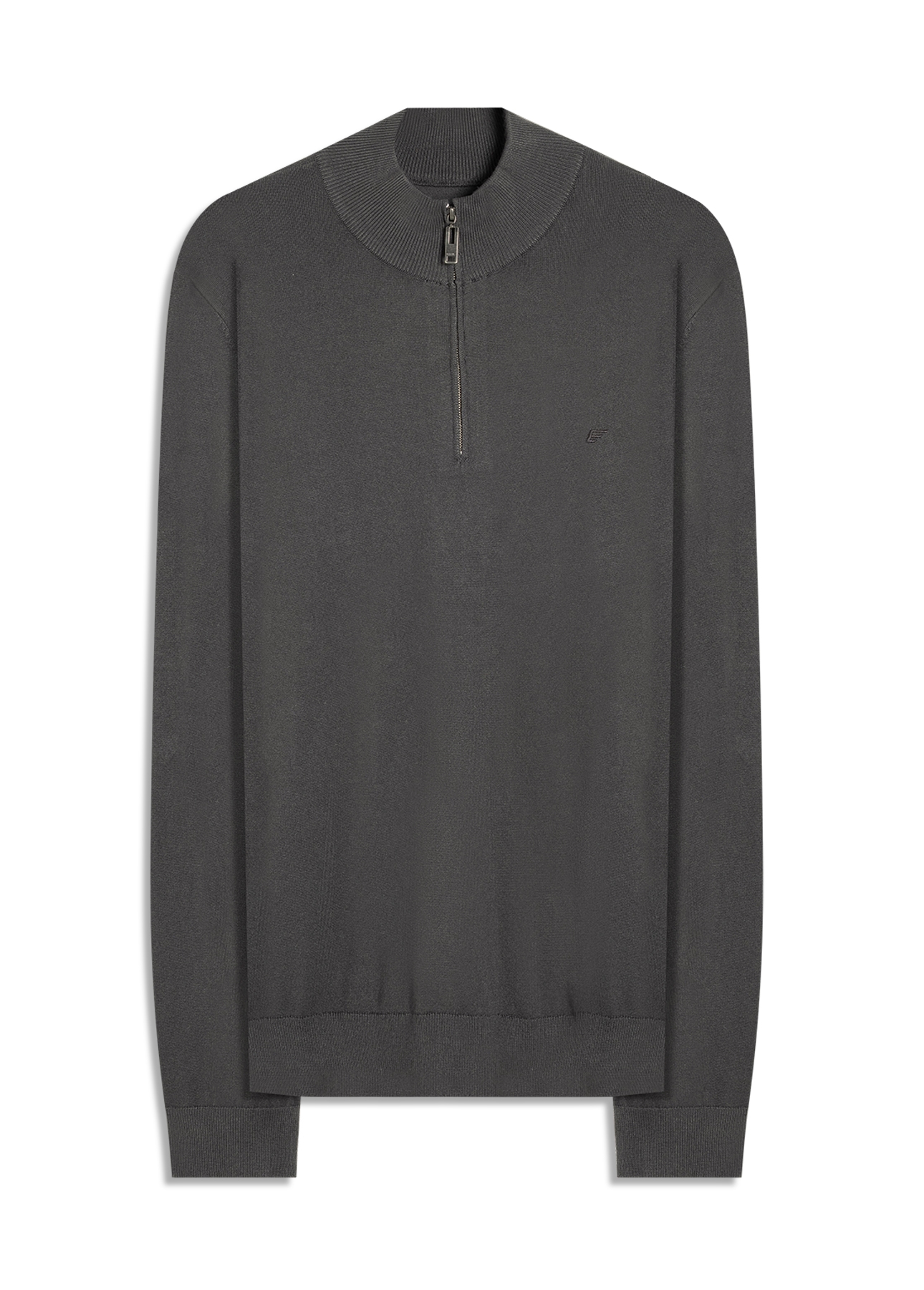 Tricot Visco Nylon Zipper Sweater Grafite