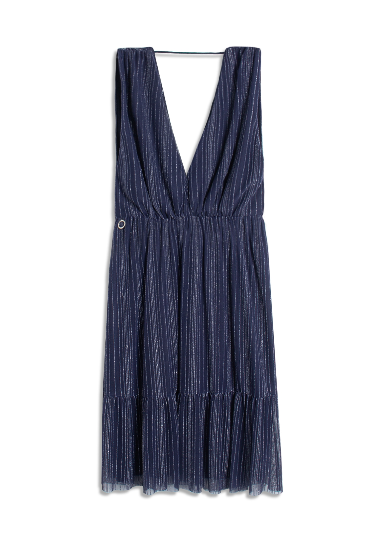 Tule Lux v Neck Longo Dark Navy