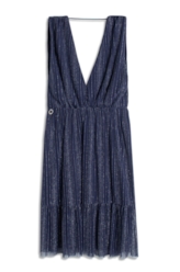 Tule Lux v Neck Longo Dark Navy