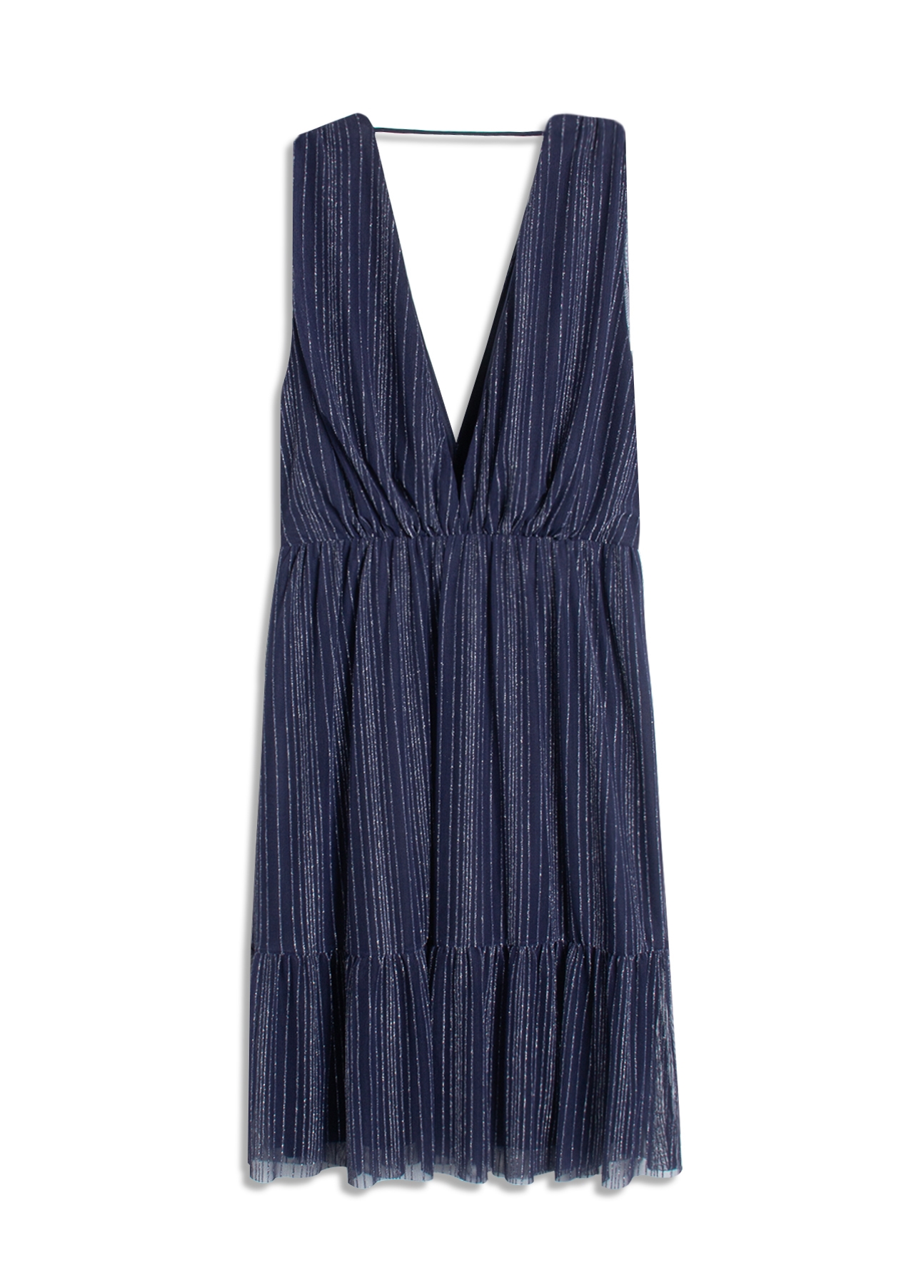 Tule Lux v Neck Longo Dark Navy