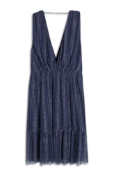 Tule Lux v Neck Longo Dark Navy